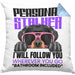 Rottweiler Besitzerin Kissen mit Füllung 40x40 Geschenk Lustiger Spruch Geschenkidee Personal Stalker (Grau) Blau Trendation