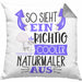 So Sieht Ein Richtig Cooler Naturmaler Aus Kissen mit Füllung 40x40 Geschenk für Naturmaler Geburtstag Geschenkdiee (Grau) Grau Trendation