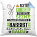 Bassist Geschenk Kissen mit Füllung 40x40 Lustiger Spruch Erheben Sie Sich Der Bassist Betritt den Raum (Grau) Blau Trendation
