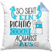 Aquarist Kissen mit Füllung 40x40 So Sieht Ein Richtig Cooler Aquarist Aus Geschenk Lustiger Spruch Geschenkidee (Grau) Blau Trendation