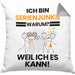 Serienjunkie Geschenk Kissen mit Füllung 40x40 Lustiger Spruch Ich Bin Serienjunkie Warum Weil Ich Es Kann Geschenkidee Bester Serienjunkie Geburtstag (Grau) Grau Trendation