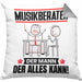 Musikberater Kissen mit Füllung 40x40 Geschenk für Musikberater Der Mann Der Alles Kann Geschenkidee zum Geburtstag (Grau) Grau Trendation
