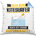 Kitesurfer Kissen mit Füllung 40x40 Geschenk für Kitesurfer Geburtstag Lustiger Spruch Was Ist Deine Superkraft (Grau) Blau Trendation