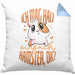 Trendation Lustige Kissen mit Füllung 40x40 für Hamster Besitzer als Geschenkidee Hamster Fan Ich Mag Halt Einfach Hamster (Grau) Blau Trendation