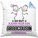 Großcousin Geschenk Kissen mit Füllung 40x40 So Gut Kann Nur Ein Großcousin Aussehen Geschenkidee (Grau) Blau Trendation