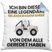 Geländewagenfahrer Geschenk Kissen mit Füllung 40x40 Lustige Geschenkidee Geburtstag für Geländewagenfahrer Ich Bin Dieser Legendäre Geländewagenfahrer Von Dem Alle Geredet Haben (Grau) Blau Trendation