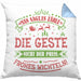 Wichtelgeschenk für 20 Euro Kissen mit Füllung 40x40 Wichteln für Frauen Kollegen Wichtel-Kissen mit Füllung 40x40 Man Sagt Es Zähle Die Geste Schrottwichteln (Grau) Blau Trendation