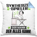 Synthesizer-Spieler Kissen mit Füllung 40x40 Geschenk für Synthesizer-Spieler Der Mann Der Alles Kann Geschenkidee zum Geburtstag (Grau) Blau Trendation