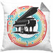 Piano-Spieler Kissen mit Füllung 40x40 Geschenk Klavier Geschenkidee Flügel Musiker (Grau) Grau Trendation