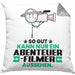 Abenteuerfilmer Geschenk Kissen mit Füllung 40x40 So Gut Kann Nur Ein Abenteuerfilmer Aussehen Geschenkidee (Grau) Grau Trendation