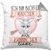 Kaninchen Kissen mit Füllung 40x40 Geschenk Frauen Ich Bin Bloß Ein Mädchen Das Kaninchen Liebt Hasen Kaninchen-Liebhaberin Geschenk Spruch Geburtstag (Grau) Grau Trendation