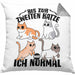 Katzen-Liebhaberin Kissen mit Füllung 40x40 Geschenk Katzenmama Bis Zur 2. Katze War Ich Normal (Grau) Grau Trendation