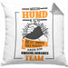 Lustige HundeKissen mit Füllung 40x40 Geschenk für Hundebesitzer zum Geburtstag Unschlagbares Team (Grau) Grau Trendation
