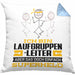 Laufgruppenleiter Geschenk Kissen mit Füllung 40x40 Ich Bin Laufgruppenleiter Aber Sag Doch Einfach Superheld Lustige Geschenkdiee für Laufgruppenleiter (Grau) Blau Trendation