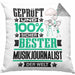 Musikjournalist Geschenk Lustiger Spruch für Musikjournalist Geschenkidee Bester Musikjournalist Der WeltKissen mit Füllung 40x40 (Grau) Grau Trendation