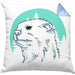 Otter Kissen mit Füllung 40x40 Geschenk Natur Otter-Liebhaber Geschenkidee Geburtstag (Grau) Blau Trendation
