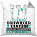 Schwiegercousin Geschenk Kissen mit Füllung 40x40 Ich Bin Schwiegercousin Aber Sag Doch Einfach Superheld Lustige Geschenkdiee für Schwiegercousin (Grau) Grau Trendation