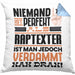 Raptexter Geschenk Kissen mit Füllung 40x40 Lustige Geschenkidee für Raptexter Geburtstag Niemand Ist Perfekt Aber Als Raptexter Ist Man Nah Dran (Grau) Blau Trendation