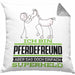 Pferdefreund Geschenk Kissen mit Füllung 40x40 Ich Bin Pferdefreund Aber Sag Doch Einfach Superheld Lustige Geschenkdiee für Pferdefreund (Grau) Grau Trendation
