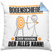Bogenschießer Kissen mit Füllung 40x40 Geschenk für Bogenschießer Der Mann Der Alles Kann Geschenkidee zum Geburtstag (Grau) Blau Trendation