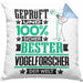 Vogelforscher Geschenk Lustiger Spruch für Vogelforscher Geschenkidee Bester Vogelforscher Der WeltKissen mit Füllung 40x40 (Grau) Blau Trendation