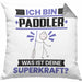 Paddler Kissen mit Füllung 40x40 Geschenk für Paddler Geburtstag Lustiger Spruch Was Ist Deine Superkraft (Grau) Grau Trendation