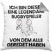 Rugbyspieler Geschenk Kissen mit Füllung 40x40 Lustige Geschenkidee Geburtstag für Rugbyspieler Ich Bin Dieser Legendäre Rugbyspieler Von Dem Alle Geredet Haben (Grau) Grau Trendation