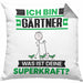 Gärtner Kissen mit Füllung 40x40 Geschenk für Gärtner Geburtstag Lustiger Spruch Was Ist Deine Superkraft (Grau) Grau Trendation