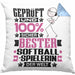 Softballspielerin Geschenk Lustiger Spruch für Softballspielerin Geschenkidee Bester Softballspielerin Der WeltKissen mit Füllung 40x40 (Grau) Blau Trendation