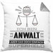 Anwalt Geschenk Kissen mit Füllung 40x40 Ich Bin Anwalt Aber Sag Doch Einfach Superheld Lustige Geschenkdiee für Anwalt (Grau) Grau Trendation