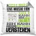 Live-Musik-Fan Geschenk Kissen mit Füllung 40x40 Lustige Geschenkdiee für einen Live-Musik-Fan Geburtstag Ich Bin Live-Musik-Fan Ich Kann Es Dir Erklären Aber Nicht Für Dich Verstehen (Grau) Grau Trendation