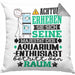 Aquarium-Enthusiast Geschenk Kissen mit Füllung 40x40 Lustiger Spruch Erheben Sie Sich Der Aquarium-Enthusiast Betritt den Raum (Grau) Grau Trendation