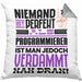 Programmierer Geschenk Kissen mit Füllung 40x40 Lustige Geschenkidee für Programmierer Geburtstag Niemand Ist Perfekt Aber Als Programmierer Ist Man Nah Dran (Grau) Grau Trendation