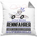 Rennfahrer Geschenk Kissen mit Füllung 40x40 Ich Bin Rennfahrer Aber Sag Doch Einfach Superheld Lustige Geschenkdiee für Rennfahrer (Grau) Grau Trendation