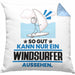 Windsurfer Geschenk Kissen mit Füllung 40x40 So Gut Kann Nur Ein Windsurfer Aussehen Geschenkidee (Grau) Blau Trendation