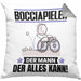 Bocciapieler Kissen mit Füllung 40x40 Geschenk für Bocciapieler Der Mann Der Alles Kann Geschenkidee zum Geburtstag (Grau) Grau Trendation