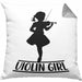 Geigenspieler Geschenk Kissen mit Füllung 40x40 Geigenspielerin Geigen Spruch Violin Girl (Grau) Grau Trendation