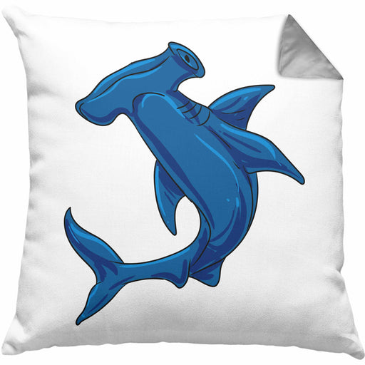 Hammerhai Kissen mit Füllung 40x40 Geschenk Ozeanliebhaber Taucher Hammer Hai Fans (Grau) Grau Trendation