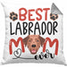 Labrador Mom Besitzerin Kissen mit Füllung 40x40 Geschenk Lustiger Spruch Geschenkidee Besitzerin Labrador Mama (Grau) Grau Trendation
