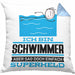 Schwimmer Geschenk Kissen mit Füllung 40x40 Ich Bin Schwimmer Aber Sag Doch Einfach Superheld Lustige Geschenkdiee für Schwimmer (Grau) Blau Trendation