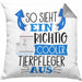 Tierpfleger Kissen mit Füllung 40x40 So Sieht Ein Richtig Cooler Tierpfleger Aus Geschenk Lustiger Spruch Geschenkidee (Grau) Grau Trendation