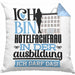 Hotelfachfrau Ausbildung Start Geschenk Kissen mit Füllung 40x40 Ich Bin Hotelfachfrau In Der Ausbildung Ich Darf Das Geschenkidee (Grau) Blau Trendation