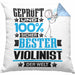 Violinist Geschenk Lustiger Spruch für Violinist Geschenkidee Bester Violinist Der WeltKissen mit Füllung 40x40 (Grau) Blau Trendation