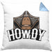 Lustige Kissen mit Füllung 40x40 für Line Dance Fans Howdy Cowboy Geschenkidee (Grau) Blau Trendation