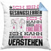 Gesangslehrer Geschenk Kissen mit Füllung 40x40 Lustige Geschenkdiee für einen Gesangslehrer Geburtstag Ich Bin Gesangslehrer Ich Kann Es Dir Erklären Aber Nicht Für Dich Verstehen (Grau) Blau Trendation