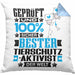 Tierschutzaktivist Geschenk Lustiger Spruch für Tierschutzaktivist Geschenkidee Bester Tierschutzaktivist Der WeltKissen mit Füllung 40x40 (Grau) Blau Trendation