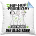 Hip-Hop-Produzent Kissen mit Füllung 40x40 Geschenk für Hip-Hop-Produzent Der Mann Der Alles Kann Geschenkidee zum Geburtstag (Grau) Blau Trendation