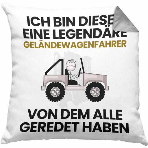 Geländewagenfahrer Geschenk Kissen mit Füllung 40x40 Lustige Geschenkidee Geburtstag für Geländewagenfahrer Ich Bin Dieser Legendäre Geländewagenfahrer Von Dem Alle Geredet Haben (Grau) Grau Trendation
