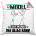 Model Kissen mit Füllung 40x40 Geschenk für Model Der Mann Der Alles Kann Geschenkidee zum Geburtstag (Grau) Grau Trendation