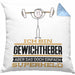 Gewichtheber Geschenk Kissen mit Füllung 40x40 Ich Bin Gewichtheber Aber Sag Doch Einfach Superheld Lustige Geschenkdiee für Gewichtheber (Grau) Blau Trendation